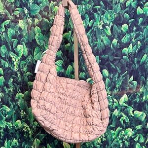 Beige Quilted Women's Bag